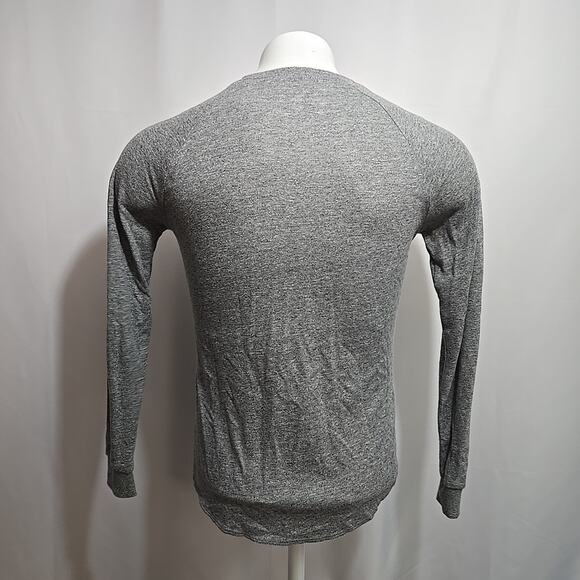 Marine Layer Henley Shirt Mens Size Small Long Sleeve Heathered Gray Made in USA - Picture 3 of 9